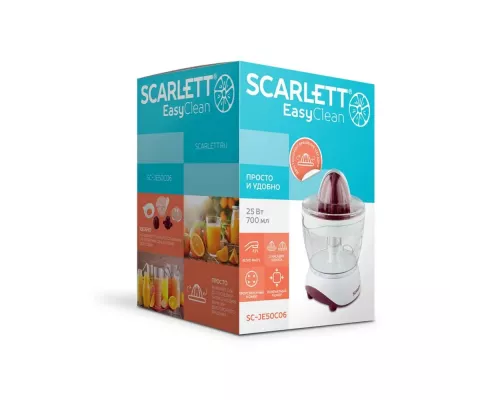 Соковыжималка SCARLETT SC-JE50C06 белый/красный
