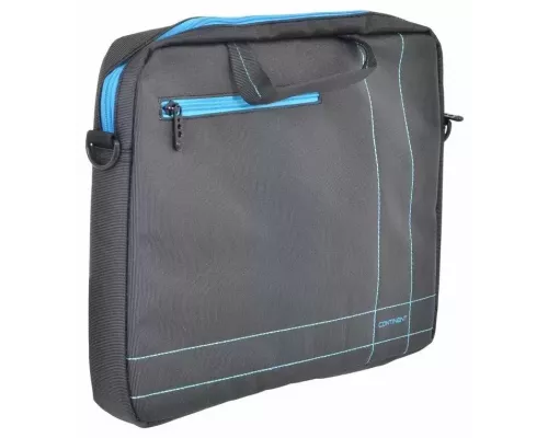 Сумка для ноутбука 15.6" Continent CC-201 GB серый с голубой отстрочкой