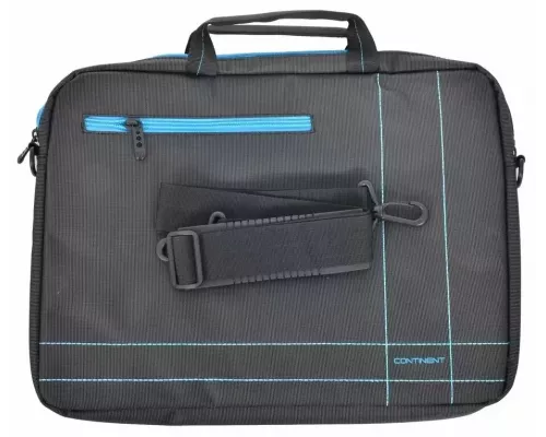 Сумка для ноутбука 15.6" Continent CC-201 GB серый с голубой отстрочкой