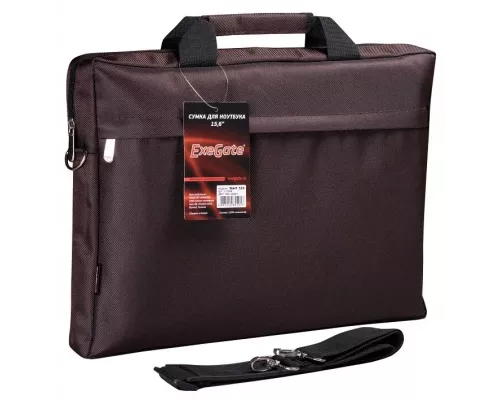 Сумка для ноутбука 15.6" EXEGATE EX212308RUS Start S15 Charcoal темно-коричневая
