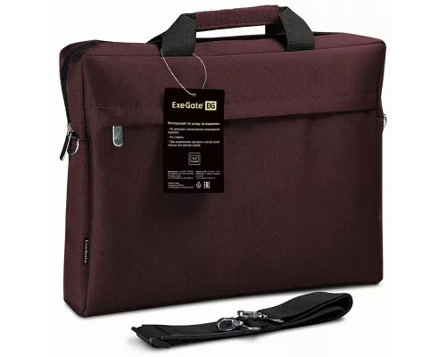 Сумка для ноутбука 15.6" EXEGATE EX212308RUS Start S15 Charcoal темно-коричневая