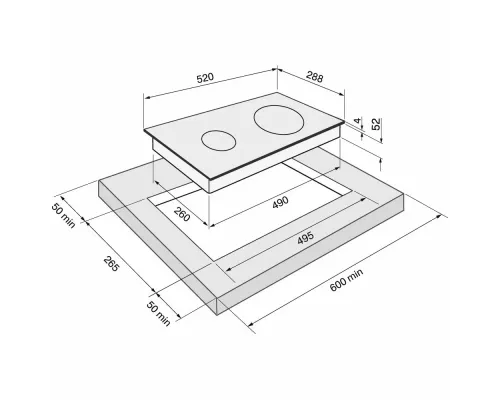 Варочная поверхность KRONA VIRGOLA 30 BL
