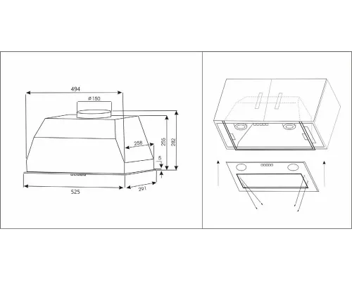 Вытяжка EXITEQ EX-1176 white