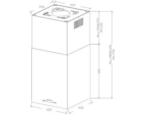 Вытяжка Korting KHA 45970 W Cube