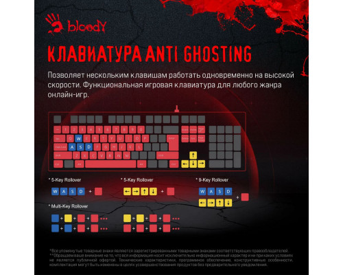 Клавиатура A4Tech Bloody B120N черный Клавиатура A4Tech Bloody B120N черный