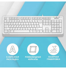 Клавиатура A4Tech Fstyler FKS10 белый/серый