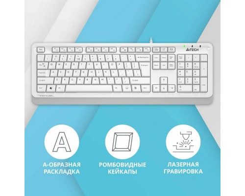 Клавиатура A4Tech Fstyler FKS10 белый/серый Клавиатура A4Tech Fstyler FKS10 белый/серый