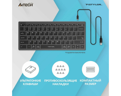 Клавиатура A4Tech Fstyler FX61 серый Клавиатура A4Tech Fstyler FX61 серый