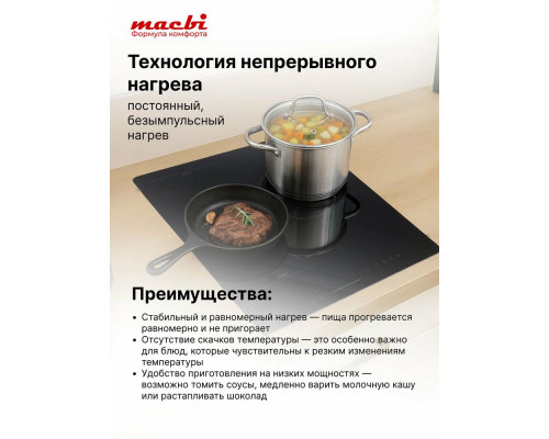 Варочная поверхность MACBI GK-IT456215EBF черная Варочная поверхность MACBI GK-IT456215EBF черная