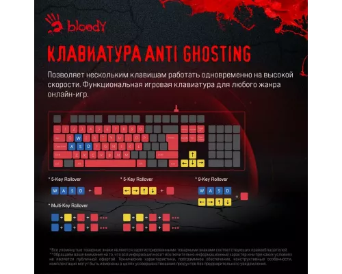 Клавиатура A4Tech Bloody B120N черный