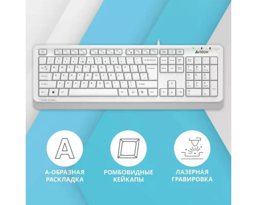 Клавиатура A4Tech Fstyler FKS10 белый/серый