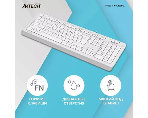 Клавиатура A4Tech Fstyler FKS10 белый/серый