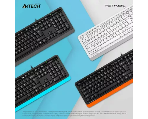Клавиатура A4Tech Fstyler FKS10 белый/серый