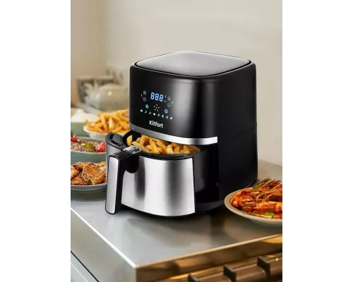 Аэрогриль Kitfort КТ-2221 черный/серебристый