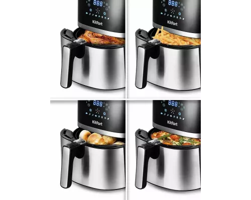 Аэрогриль Kitfort КТ-2221 черный/серебристый