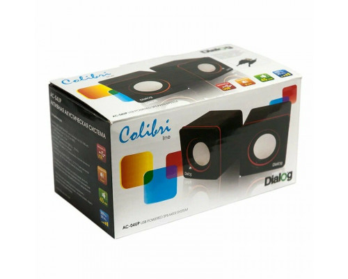 Акустическая система Dialog Colibri AC-04UP BLACK-RED Акустическая система Dialog Colibri AC-04UP BLACK-RED