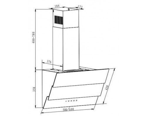 Вытяжка Amari Trento 50 white glass