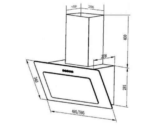 Вытяжка Amari Vero 50 black glass