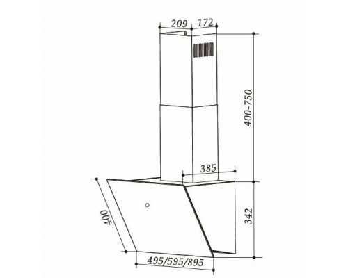 Вытяжка Amari Vero S 60 black glass Вытяжка Amari Vero S 60 black glass