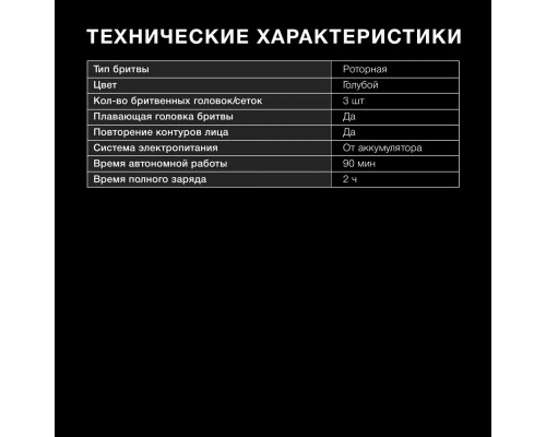 Бритва Hyundai H-SH8089 голубой Бритва Hyundai H-SH8089 голубой