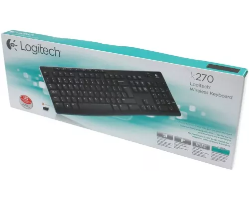 Клавиатура LOGITECH K270 черный/белый
