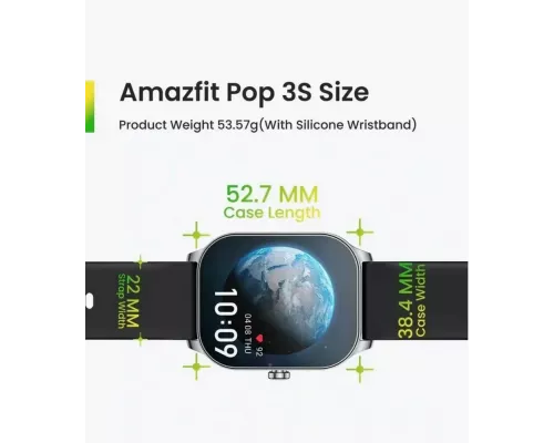 Смарт-часы Amazfit Pop 3S A2318 серебристый