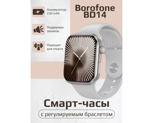 Смарт-часы BOROFONE BD14 Smart call version серебристый