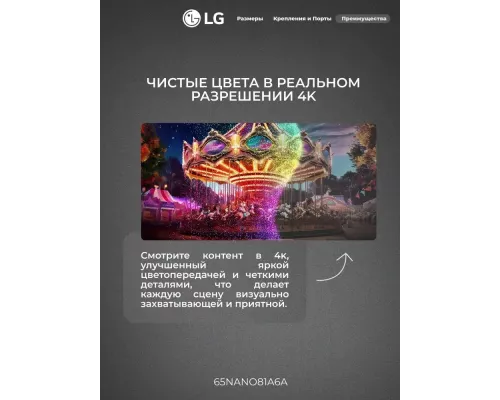 Телевизор LG 65NANO81A6A черный графит