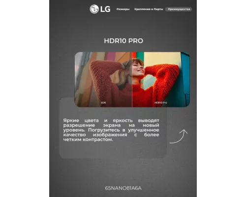 Телевизор LG 65NANO81A6A черный графит