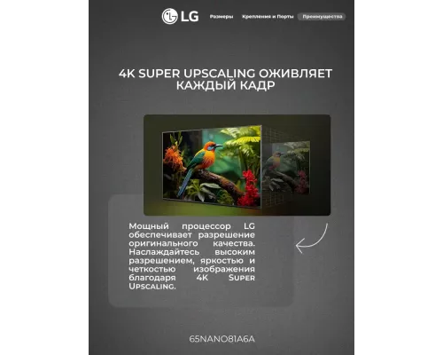 Телевизор LG 65NANO81A6A черный графит