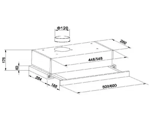 Вытяжка Amari Slide 60 ivory/glass