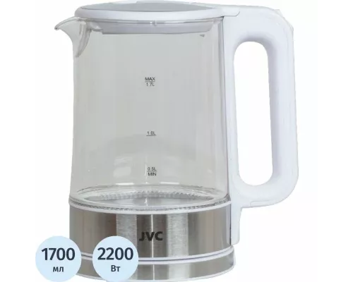 Чайник JVC JK-KE1520 белый стекло