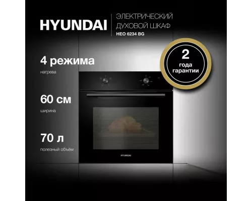 Духовой шкаф Hyundai HEO 6234 BG черный