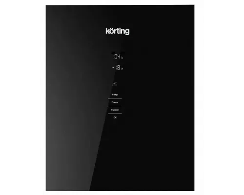 Холодильник Korting KNFC 61869 GN черный