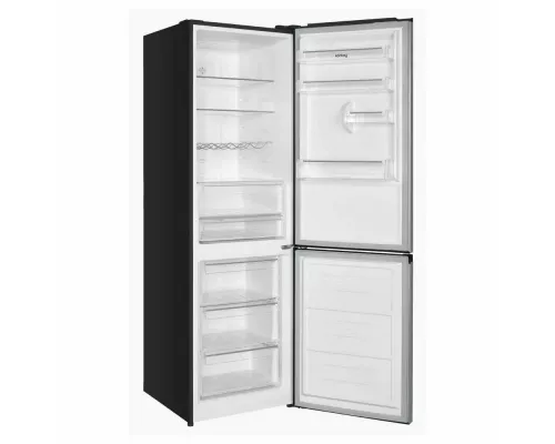 Холодильник Korting KNFC 62980 GN черный стекло