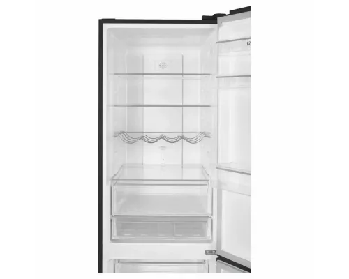 Холодильник Korting KNFC 62980 GN черный стекло