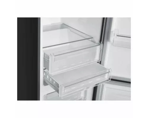 Холодильник Korting KNFC 62980 GN черный стекло