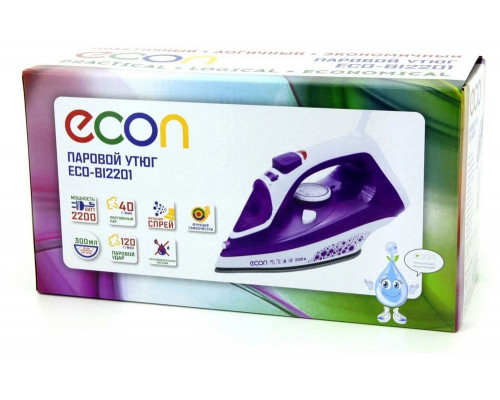 Утюг ECON ECO-BI2201 фиолетовый/белый Утюг ECON ECO-BI2201 фиолетовый/белый
