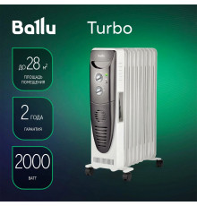 Масляный обогреватель BALLU Turbo BOH/TB- 09FH 2000