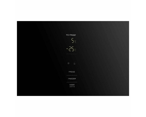 Холодильник Korting KNFC 62980 GN черный стекло