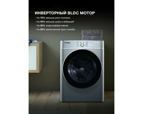 Стиральная машина Hyundai WME9413 темно-серебристый