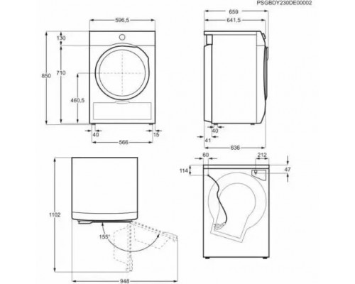 Сушильная машина Electrolux EW9D4854KE белый