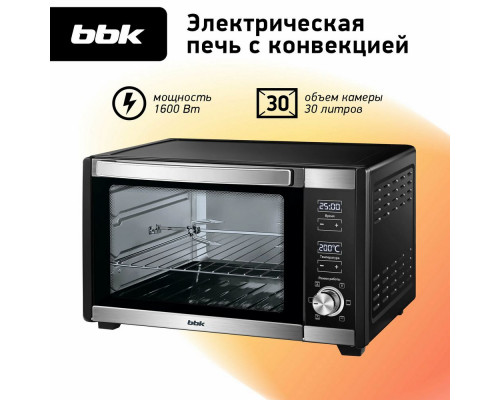 Мини-печь BBK OE3081D черный/нерж сталь Мини-печь BBK OE3081D черный/нерж сталь