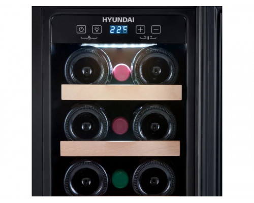 Винный шкаф Hyundai HBWC 0831 SU черный Винный шкаф Hyundai HBWC 0831 SU черный