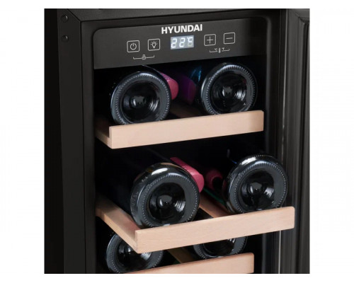 Винный шкаф Hyundai HBWC 0831 SU черный Винный шкаф Hyundai HBWC 0831 SU черный