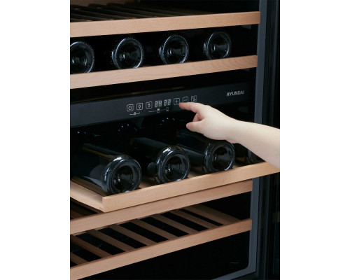 Винный шкаф Hyundai HBWC 0862 DUT черный Винный шкаф Hyundai HBWC 0862 DUT черный