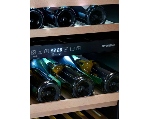 Винный шкаф Hyundai HBWC 0862 DUT черный Винный шкаф Hyundai HBWC 0862 DUT черный