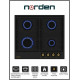 Варочная поверхность NORDEN ANTIQUE 64G MBL RUSTIC FFD матовый черный