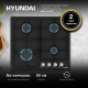 Варочная поверхность Hyundai HHG 6432 BK черный