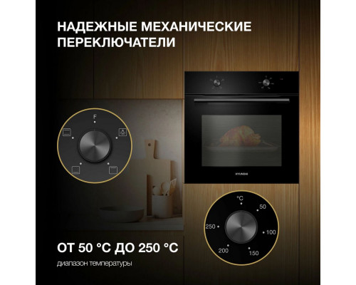 Духовой шкаф Hyundai HEO 6234 BG черный Духовой шкаф Hyundai HEO 6234 BG черный